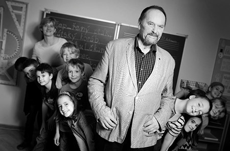 Jiří Žáček na základní škole v pražském Podolí