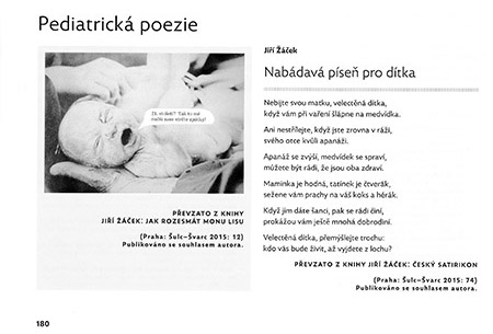 Básně a fotogagy Jiřího Žáčka v odborném časopise Česko-Slovenská pediatrie