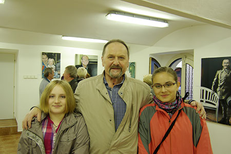 Jiří Žáček s vnučkami