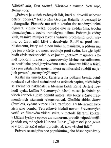 Doslov ke knize Jacquese Préverta