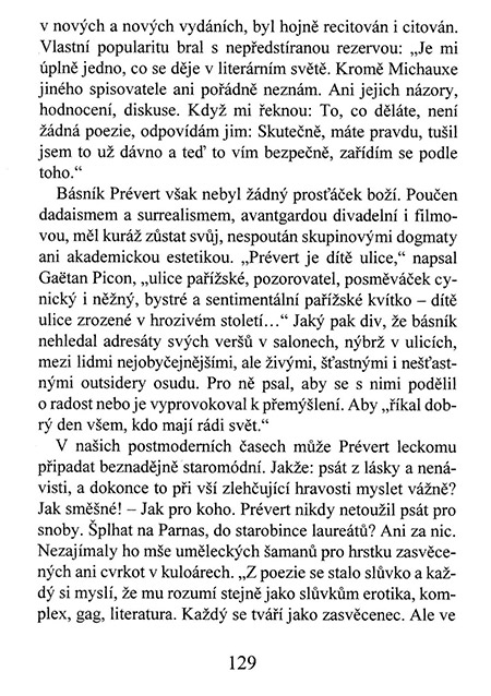 Doslov ke knize Jacquese Préverta